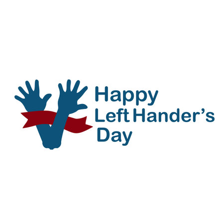 left handers day logoのイラスト素材