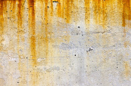 Rusty and grungy dripping texture backgroundの写真素材
