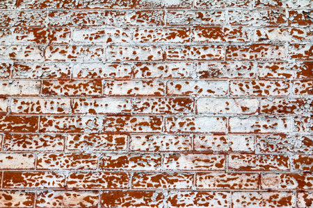 Grungy old brick wall background textureの写真素材