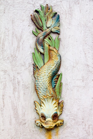 Dragon Symbol With Old Rusty Grunge Textureの写真素材