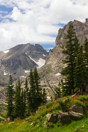 Summertime Landscape in the Colorado Rocky Mountainsの写真素材