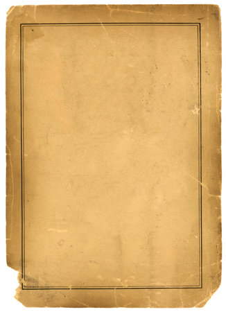 Real 1800s Antique Parchment Paper Background Textureの写真素材
