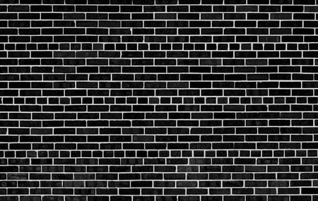 Black and white brick wall textured background pattern