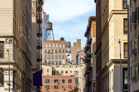 Buildings Near NYU Campus in Manhattan, New York Cityの写真素材