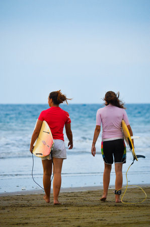 Surf girlsの写真素材