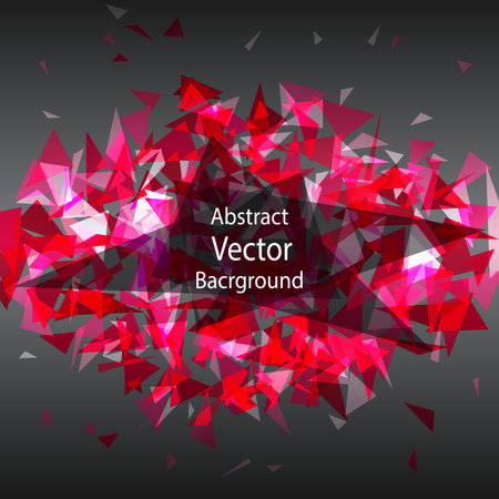 Abstract geometric modern vector background. Triangle banner for your text. Abstract explosion. Vector illustration.のイラスト素材