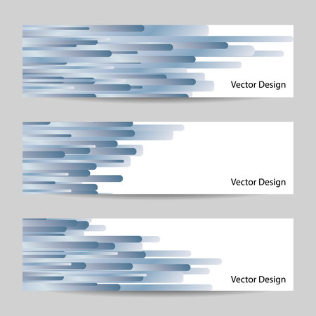 Website header or banner set with blue striped design.のイラスト素材