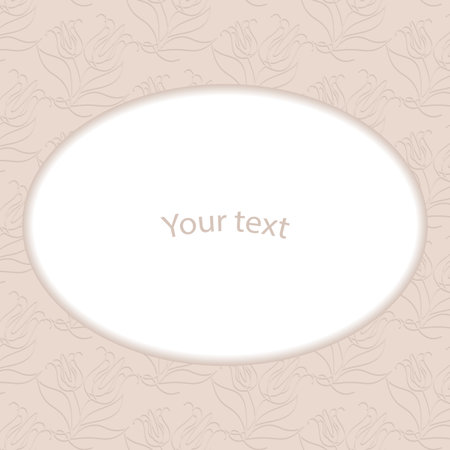 Greeting card with place for your text on paper lace background.のイラスト素材