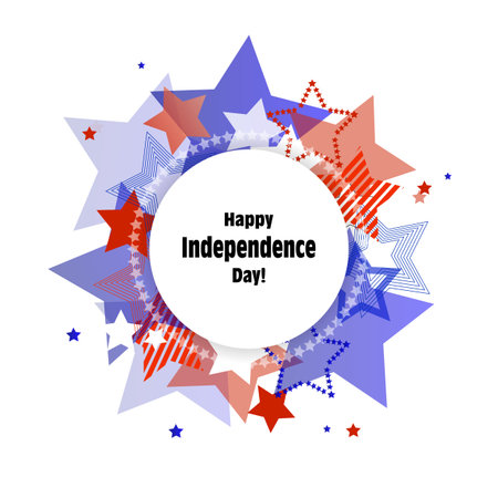 Happy Independence Day greeting card. Vector illustration.のイラスト素材
