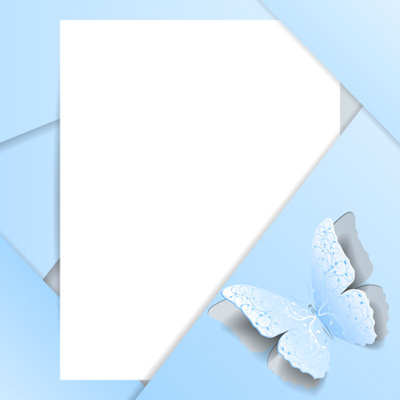 Greeting card in material design style. Vector illustration.のイラスト素材