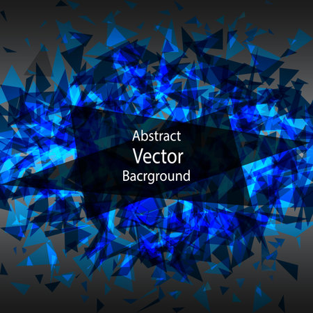 Abstract geometric modern vector background. Black banner for your text. Abstract explosion. Vector illustration.のイラスト素材