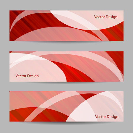 Set of horizontal bannersのイラスト素材