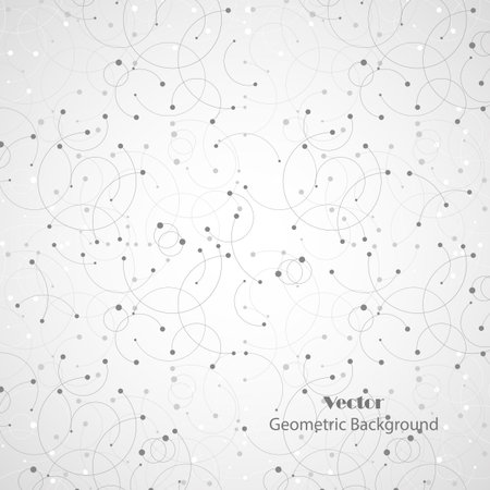 Geometric pattern with connected lines and dots.のイラスト素材