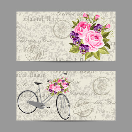 Set of horizontal bannersのイラスト素材