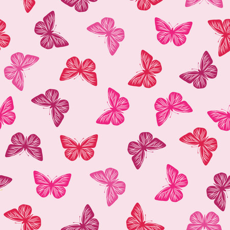Seamless pattern with butterfliesのイラスト素材
