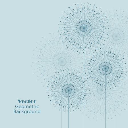 Geometric pattern with connected lines and dots.のイラスト素材