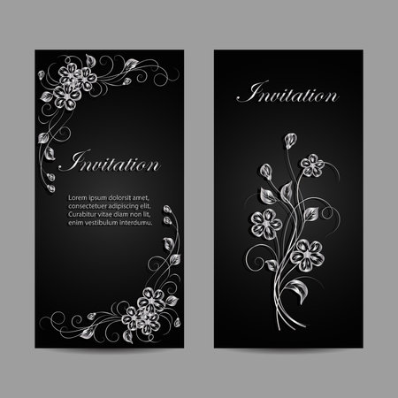 Set of invitation cards design.のイラスト素材