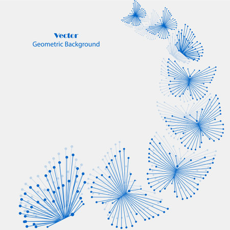 Geometric pattern with connected lines and dots.のイラスト素材