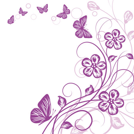 Beautiful floral background illustrationのイラスト素材