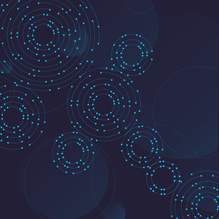 Geometric pattern with connected lines and dots.のイラスト素材