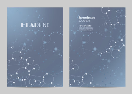 Modern vector templates for brochure cover in A4 size.のイラスト素材