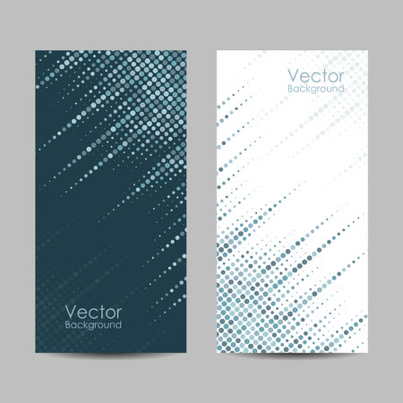Set of banners with dots. Vector illustrationのイラスト素材