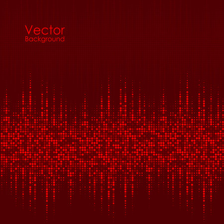 Vector abstract background with the red dotsのイラスト素材