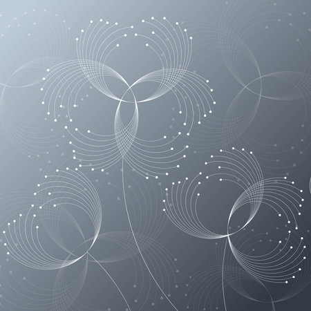 Geometric pattern with connected lines and dots.のイラスト素材