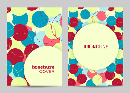 Vector templates for brochure cover in A4 size.のイラスト素材