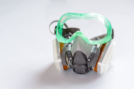 Coronavirus mask for doctors and nurses to avoid breathing or getting intoxicated by the virusの写真素材