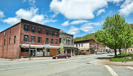 small rural town in the catskill mountainsのeditorial素材