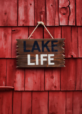 Lake life signの写真素材