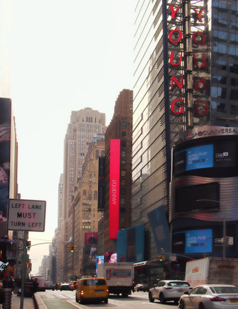New York City, New York, Febuary 1, 2018. Midtown Manhattan in late afternoon