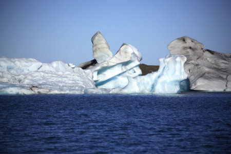 The shapes made by icebergs Jokulsarlon lagoon Iceland