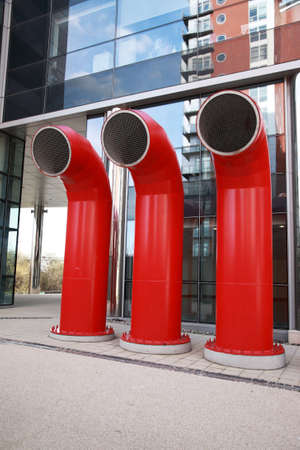 Air vents made into an architectural featureの写真素材