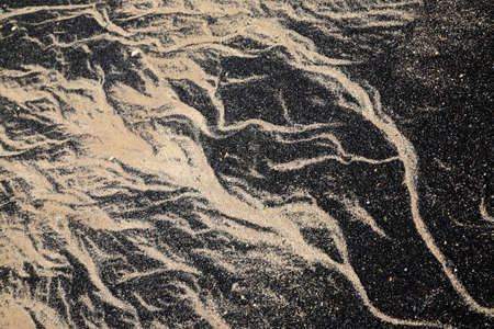 Black and yellow sand patterns in North Yorkshireの写真素材
