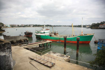 Mombasa old town harbour in Kenya Africaの写真素材