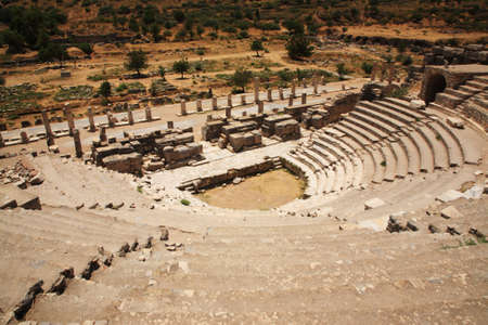 The Odeon Theatre at Ephesus in Turkeyの写真素材