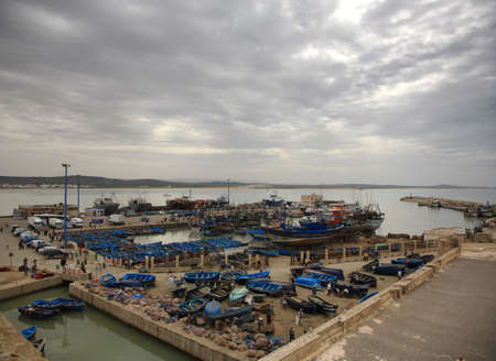 Working harbour at Essaouira Morocco 2 November 2006のeditorial素材