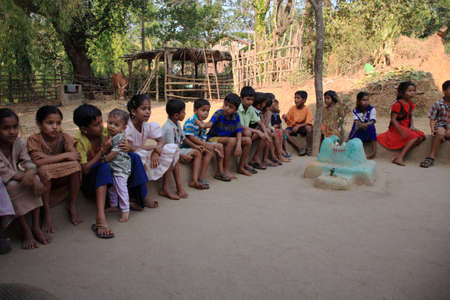 School children in the playground, Goa India 26 June 2008のeditorial素材