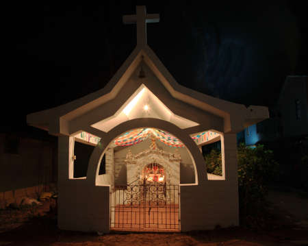 Indian church decorated for a wedding Goa India
の写真素材