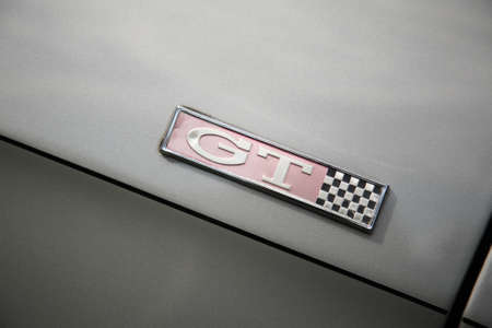 Vintage GT logo on a car in England June 2008のeditorial素材
