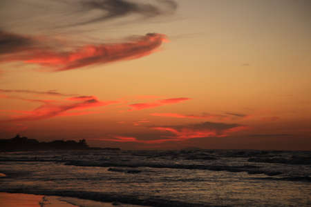Stunning Cuban Sunset over Varadero Beach の写真素材