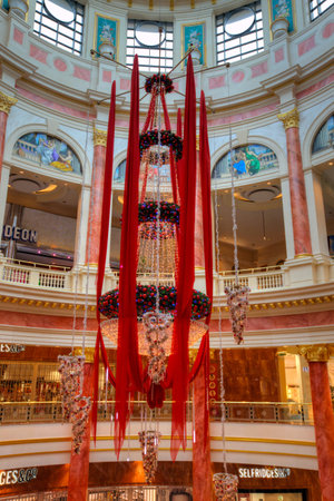 Festive decorations at the Trafford Centre the largest shopping centre in the United Kingdom by retail size  Manchester November 4, 2012 のeditorial素材