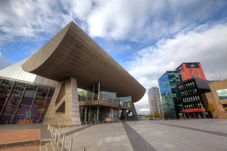 The Lowry at Salford Quays, Manchester, England のeditorial素材