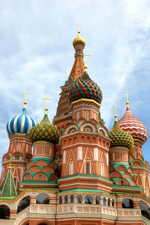 Famous St  Basil s Cathedral in Red Square, Moscow, Russia の写真素材