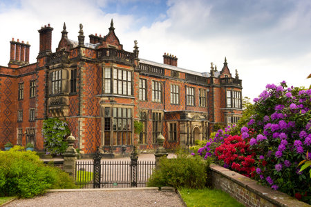 Historic Elizabethan Mansion and grounds in UK のeditorial素材