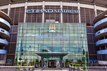  Etihad stadium is home to Manchester City English Premier League football club, one of the most successful clubs in England のeditorial素材
