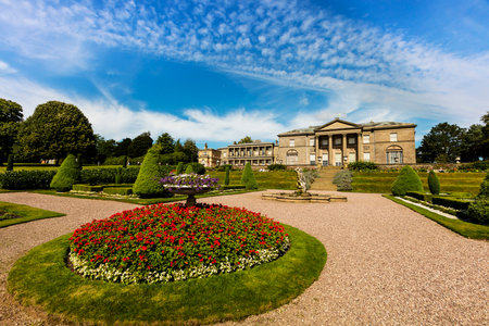 Historic English Stately Home and park in Cheshire, UK.のeditorial素材