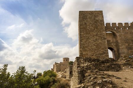 Castle Jimena de la Frontera, Cadiz, Spain.の写真素材